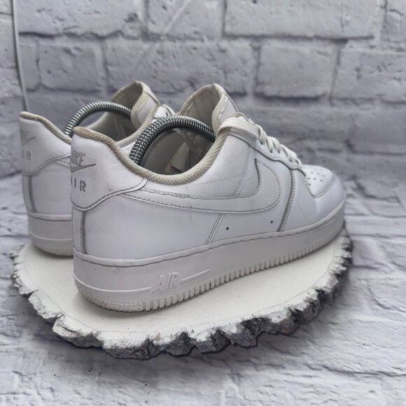 Nike Air Force 1 Low '07 Triple White Leather Men’s Size 8.5 - Picture 7 of 10